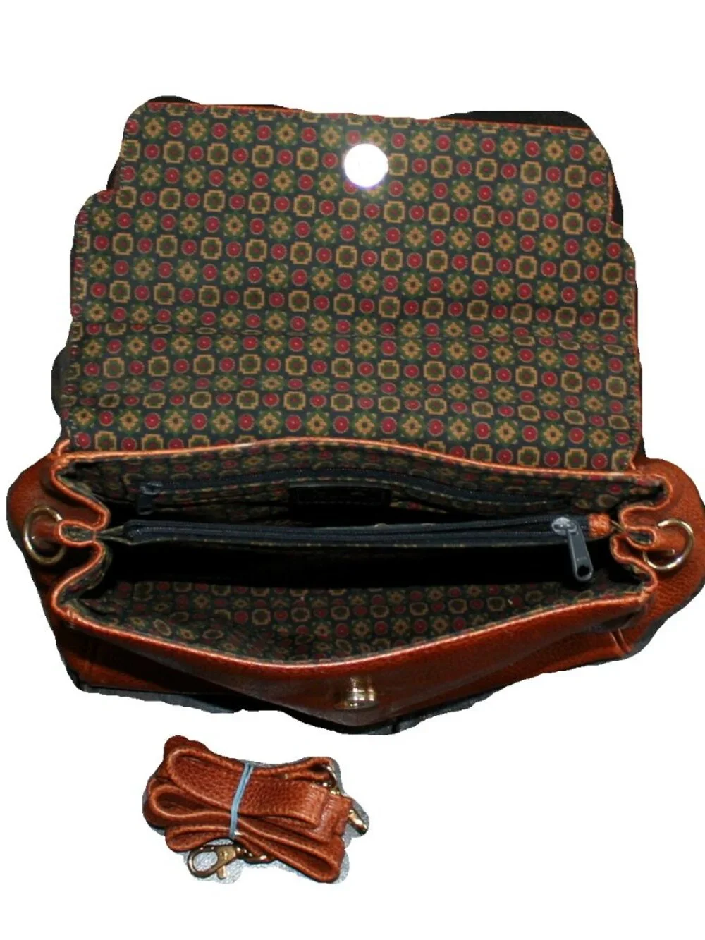 VTG Liz Claiborne Genuine Pebbled Leather Satchel Top Handle Crossbody Bag